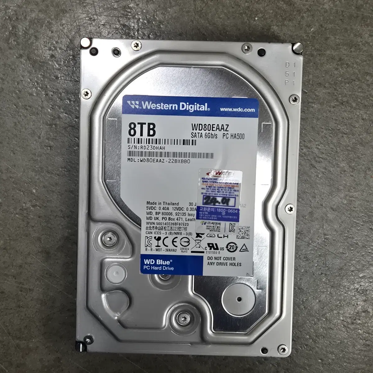 웨스턴디지털 8TB WD80EAAZ PC 하드 디스크 | 브랜드 중고거래 플랫폼